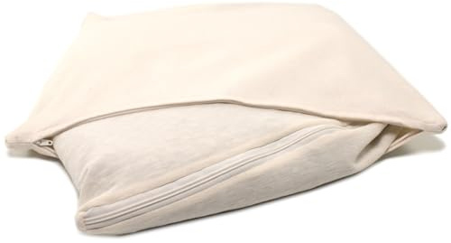 Giraffenland Cuscino con miglio bio 40x40cm, Kissen - Cotone spigato bianco grezzo, con bucce di miglio bio, + fodera interiore supplementare