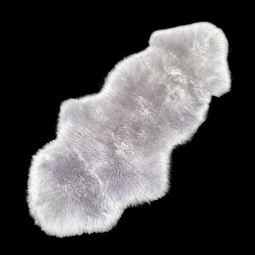 WL&ALLEN Grande tappeto in vera pelle di pecora, spesso e lussureggiante, 7,6 cm, lussuosi tappeti in pelle australiana | grande tappeto in lana di pecora (grande singolo e mezzo pelt 2'6 x 5',2 cm,