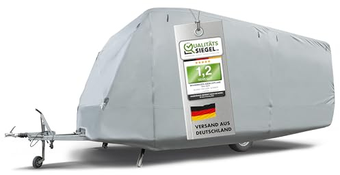 WALSER Premium Bâche pour Caravane, Housse de Protection imperméable et Anti-UV pour Caravane, Couverture de Camping-Car 100% résistante aux intempéries