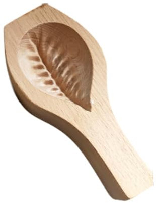 FytStycale Stampo Mamoul per Realizzare Biscotti ripieni di datteri, Timbro Fai da Te in Legno per mooncake, pressa a Mano per la Festa di metà Autunno, Pasqua e, Foglie Grandi