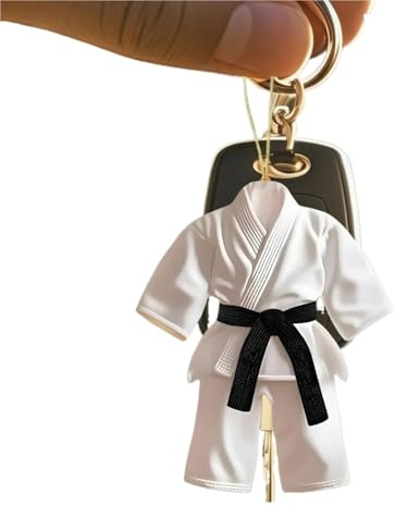 GSXLZ Keyring Charms Taekwondo Suit Pendant Keychain,Sports Themed 2D Ornament Charm,Hanging Decoration For Car,Bags,Festive,Party
