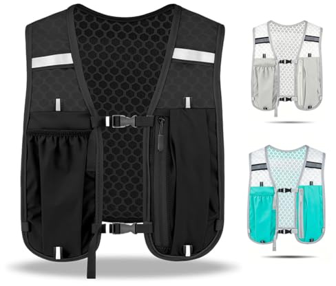 Running Vest,Lightweight Hydration Backpack,Breathable Reflective Running Backpacks for Unisex Outdoor Sports, Marathon,Trail Race, Cycling, Hiking