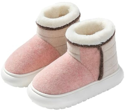 Generisch Stivali invernali da donna, foderati, in pile, imbottiti, comodi, impermeabili, antiscivolo, eleganti, Colore: rosa., 40 EU