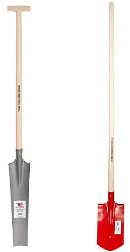 Drainierspaten und Kabelgrabenschaufel aus Spezialstahl mit robustem Stiel von SHW-FIRE