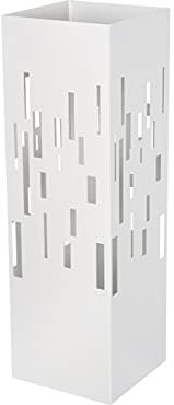 HERSIG - Paraguero Metálico - Paragueros Modernos y Decorativos - Paragueros Originales para Entrada, Recibidor, Oficina o Comercio | Paragüero de Diseño Elegante y Funcional - Diseño Moderno - Blanco