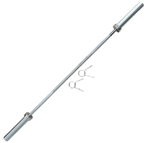 Chase Fitness 7FT Olympic Barbell 20KG – Heavy Duty Steel Weightlifting Bar with Spring Collars, 700lb/320kg Capacity, for Strength Training, Powerlifting, Bodybuilding, Home & Gym Workouts