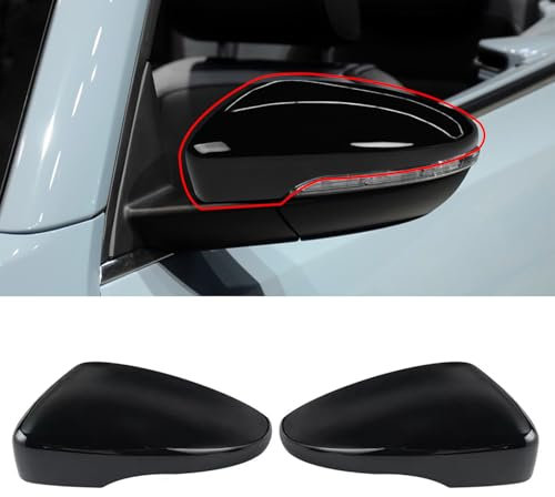 TTCR-II 2PCS Kompatibel mit spiegelkappen VW Beetle/CC/Jetta/Passat/Scirocco/Eos 2009-2018, 3C8857538/3C8857537 Links + Rechts Spiegelabdeckungen für Passat B7 Ersetzen Spiegelkappe(Schwarz)