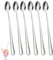 Juego de 6 cucharas para latte macchiato, cucharas de helado, cucharas largas, cucharas de café, cucharas de postre, cucharas de café de acero inoxidable, cucharas largas para cócteles, cucharas