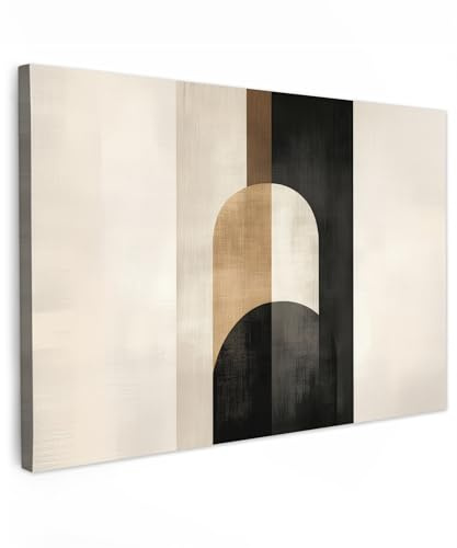 MuchoWow© Quadri Moderni Camera Da Letto 120x80 cm Foto Quadro Con Cornice Decorazioni Parete Soggiorno Stampa Su Tela Moderna Casa Salotto Poster Geometrico - Forme - Bianco