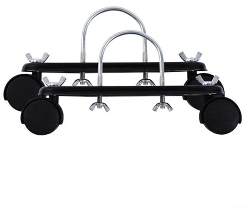 Puupaa 2 staffe di supporto per termosifone elettrico, base con ruote girevoli a 360°, per movimento in casa o in ufficio