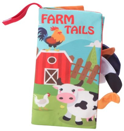 Alasum Livre en Tissu Éducatif Et Jouet Sensoriel pour Bébé 0-3 Ans, Format Portable, Tissu Doux Lavable, Animaux Ferme, Apprentissage Précoce, Éveil Et Développement Sensoriel