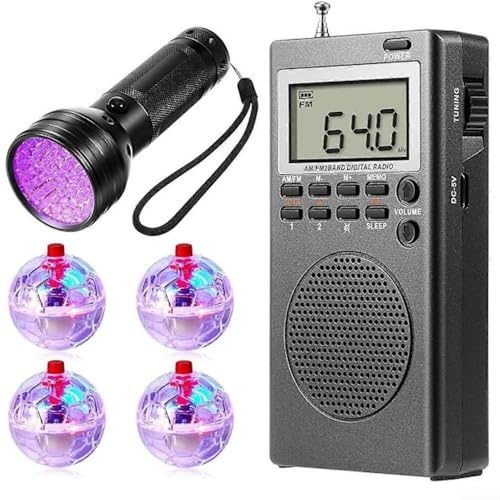Set di attrezzature da caccia ai fantasmi, kit portatile per indagini paranormali con radio integrata a batteria al litio per uso esterno e interno (6 pezzi)
