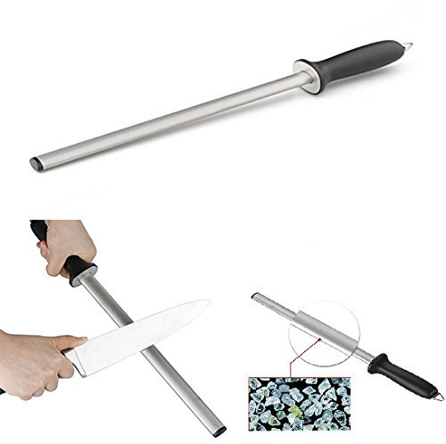 Itian Acciaino Affilacoltelli,Acciaino Diamantato Affilacoltelli,43 CM Affila Coltelli Professionali Ovale,Affilacoltelli Acciaini Affilatori Affilacoltelli per Coltelli da Cucina e Macelleria
