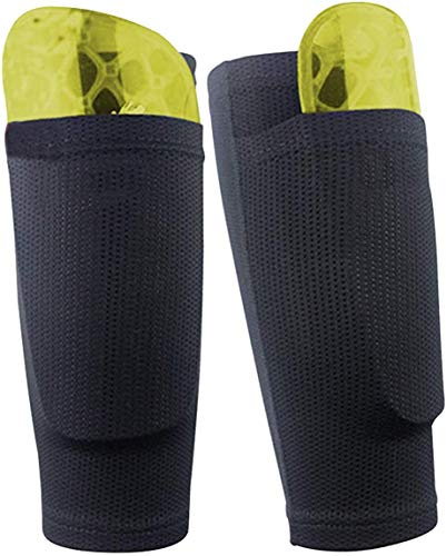 Dokpav Football Shin Guard Socks Sleeves Double Layer Mesh Breathable for Football Games Beginner Elite Athlete Running Jogging - Children Teenagers Boys Girls Men Women- No Shin Pads (Adult - Black)