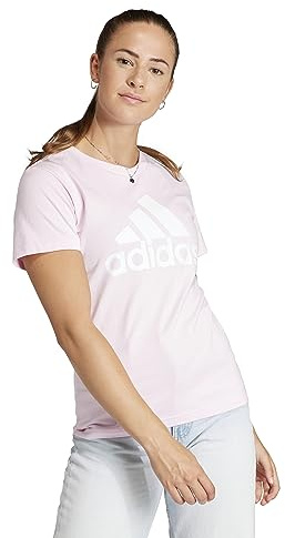 adidas Femme Essentials Logo Tee, Clear Pink/White, S