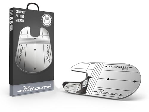 PuttOut Miroir à Putting Compact - Vérifiez Votre alignement et la Position de Vos Yeux n’Importe Quand, n’Importe où