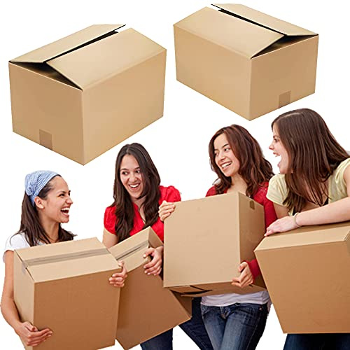 Double Walled Plain 45.7cm x 30.5cm x 30.5cm 44 Litres | Large Strong Cardboard Storage Packing Moving House Boxes