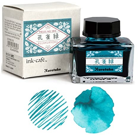 Kuretake Ink-café MEIJI NO IRO KUJAKURYOKU Ink Bottle 20g for Fountain Pens