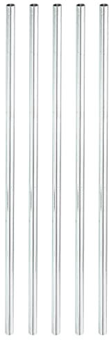 sourcing map Manchon Filetée Rond Écrou Accouplement M4x0.7mm Femelle Filetage 190mm Raccorder Tige Barre Goujon Tube Écrou Connecteur pour Rallonger, Argenté Paquet de 5