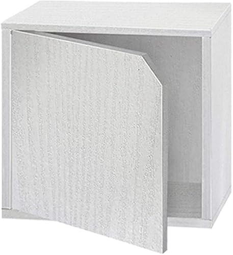 Gardenia Cubetto con Anta Libreria da Parete o da Terra per Composizione Bianco