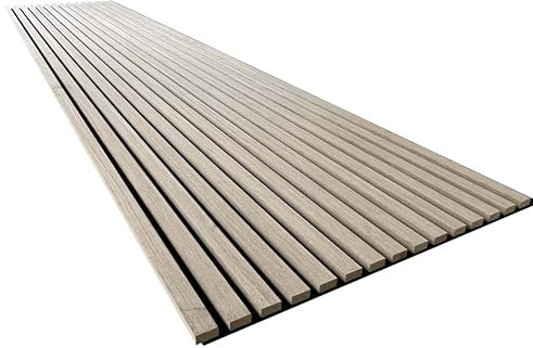 4 x Endorphin® Akustikpaneele Holz in 266x61x2,1cm | Wandpaneele Echtholzfurnier mit Filz | Holzpaneele Wandverkleidung zum Kleben oder Anschrauben | Einfache Montage (Eiche Weiß)