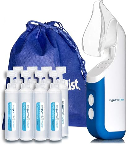 MYPURMIST FREE Inalatore di vapore istantaneo Ultrapure senza fili, vaporizzatore e umidificatore a nebbia calda per secchezza sinusale e nasale e naso chiuso