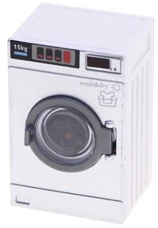TOYANDONA Machine À Laver Miniature pour Maison De Poupée 1:12 Modèle Réaliste avec Tambour Fonctionnel Accessoire De Buanderie Jouet Simulation Enfants Décoration