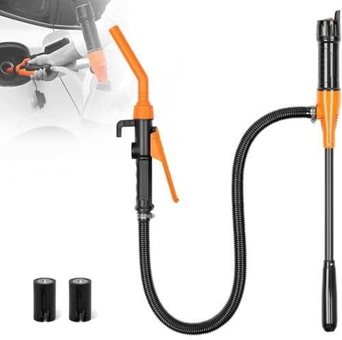 YumSur Upgraded Portable Power Battery Pump,New Portable Transfer Pump Battery Operated Electric Siphon Pump,Easy to Use Hand Fuel Pump Portable Battery Pump for Gas,Fuel,Diesel,Water Transfer
