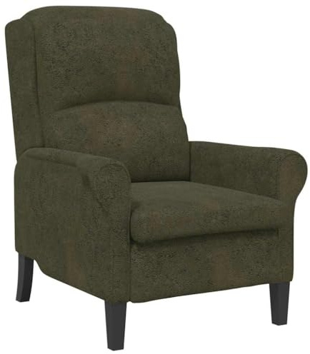 vidaXL sillón Verde ejército 76 x 94 x 102 cm Cuero sintético, Sillón para Sala, Asiento Moderno, Símil Piel, Diseño Ergonómico, Estilo Funcional, Comodidad Acolchada