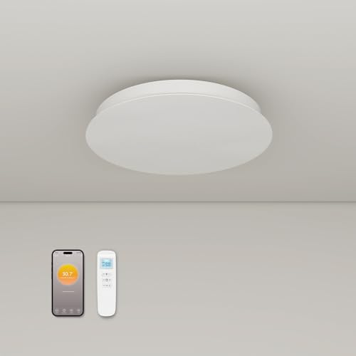 Riscaldatore a infrarossi a soffitto con termostato 750 Watt, riscaldamento a infrarossi a soffitto, torcia riscaldante circolare a soffitto, controllo APP e telecomando, riscaldamento elettrico