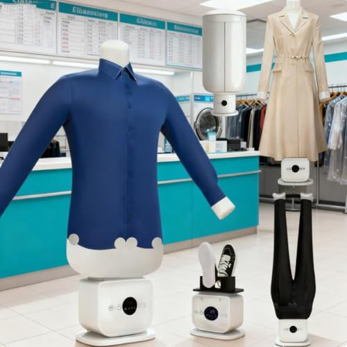 CGLYYDS Ferro da Stiro Automatico per Camicie, Macchina da Stiro Automatica, Asciugatrice e Dispositivo Antipiega a Mani libere, Asciugatrice/Stiratura a 360° Senza Punti ciechi