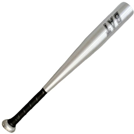 Aluminum Baseball Bat for Kids & Adults, 20 Inch Lightweight Metal Bat with Wrapped Handle for Training, Silver