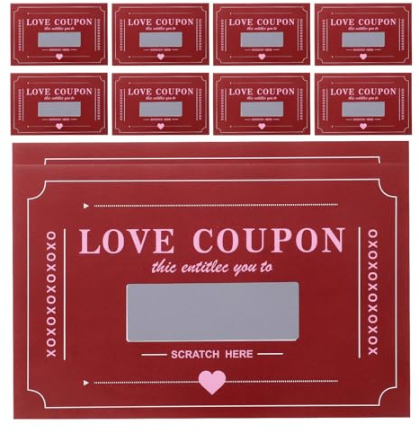 FOMIYES Carte di Coppia Gratta e Vinci Fai da Te 20 Fogli Attività Interattive per Appuntamenti Romantici e Celebrazioni di Anniversario