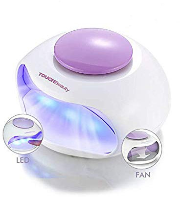 TOUCHBeauty Elektrischer Nageltrockner mit Luft und 3 LED-Licht Gut für Normalen Nagellack AG-0889