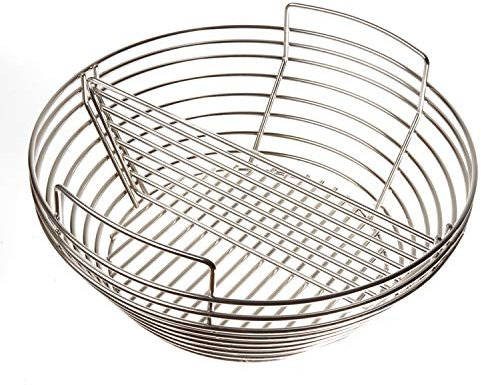 YNNI KAMADO TQKAB2325 Panier à Charbon de Bois de frêne avec Grille de 58 à 63,5 cm ou séparateur Central Amovible