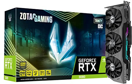 Zotac Carte Graphique Nvidia GeForce RTX 3080 Trinity OC LHR 12Go – ZT-A30820J-10PLHR Noir