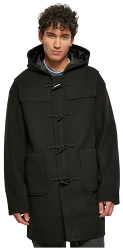 Urban Classics Duffle Coat Cappotto, Nero, S Uomo