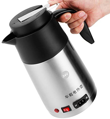 Atyhao Elektrischer Wasserkocher, Autobecher, 200 W, LKW-Feuerzeug, Eierkocher, Zigarettenanzünder, Edelstahl, 1200 Ml, Wasserkocher, Wasserkocher für 24 V-Fahrzeug, LKW, Wasserkocher,
