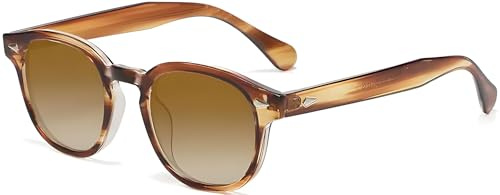 LHSDMOAT Occhiali da sole sportivi vintage anni '70 rotondi UV400 in stile Depp per uomo e donna, occhiali da sole colorati per la guida e i viaggi