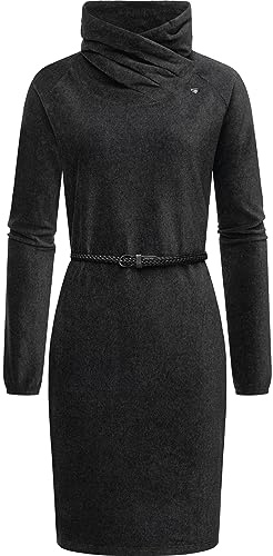Ragwear dam jersey långärmad tröjklänning vinterklänning Belita XS-6XL, mörkgrå, XL Kort