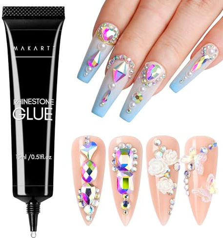 Makartt Rhinestone Glue 3D Gel Super Adhesive for Nail Gems & Charms