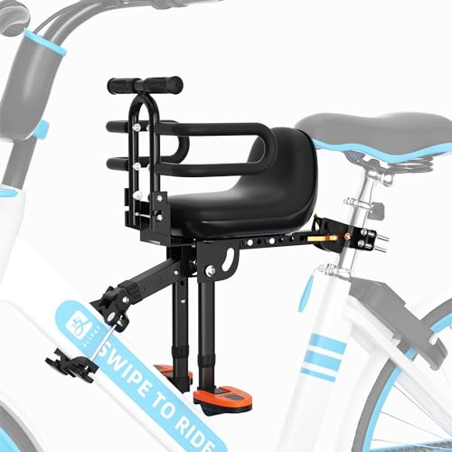 XIEEIX Child Bike Seat, Kids Bike Seat with Guardrail, High Seat Cushion Backrest Mountain Bike Child Bike Seat, Bicycle Child Safety Seat for Children from 1 to 3 Years Old