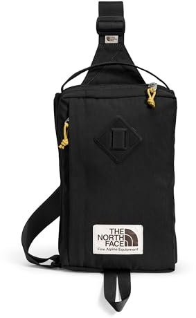 The North Face Berkeley Field Bag | Water Repellent Finish, Vintage Style Travel Essential, Sling Holds Water Bottles, Phones & Keys, TNF Black/Mineral Gold-NPF, One Size