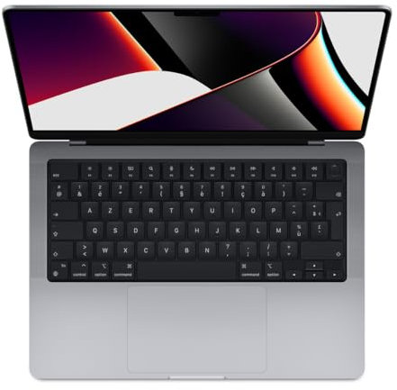 2021 Apple MacBook Pro con Chip Apple M1 (14-pulgadas, 16GB RAM, 1TB SSD de Almacenamiento) (QWERTY Spanish) Gris Espacial (Reacondicionado)