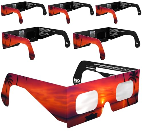 Absolute Eclipse Palms solförmörkelseglasögon – säker visning CE & ISO 12312-2 certifierad | AAS rekommenderad EU-tillverkare | För totalt 2026 solförmörkelsehändelser över hela Europa