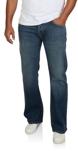 riverso Jeans herr stretch bootcut RIVAlan jeansbyxor denim blå svart 29 30 31 32 33 34 36 38 40, Magnetisk oskadad tvätt (54329), 31W / 30L