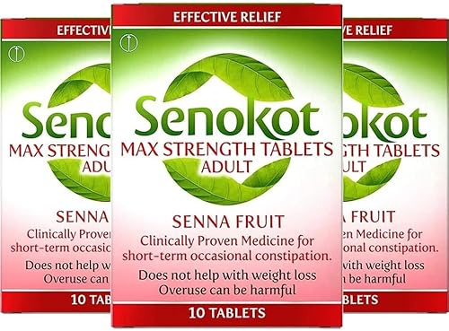 X3 Strength Max Tablets - Constipation Relief for Adults - Effective Overnight - Double Action 3 x 10 Tabs