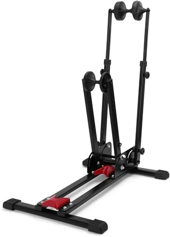 Jectse Portabici Verticale Pieghevole Portabiciclette per Carichi Pesanti Carico 30 kg per Garage Interno per Biciclette da 24-29 Pollici (Black)