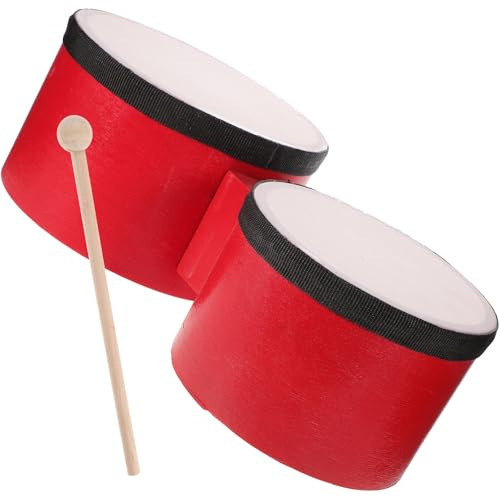 MOLUCKFU Bongo Giocattolo per Ragazzo Ragazza 1-3 Anni e 9-12 Anni, Set Strumenti Musicali a Percussione Bacchette, Tamburo Sicuro e Resistente per Apprendimento e Gioco Educativo