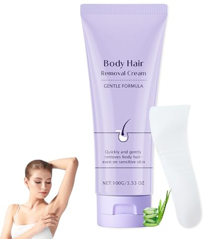 Crema de depilación, Crema de depilación efectiva para el cuerpo y las piernas, Crema depilatoria rápida e indolora, Espuma de depilación corporal, Crema de eliminación del cabello Mujeres y hombres